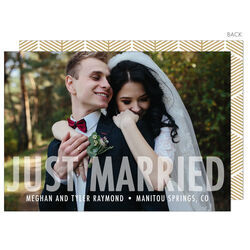 Big Just Married Photo Wedding Announcements